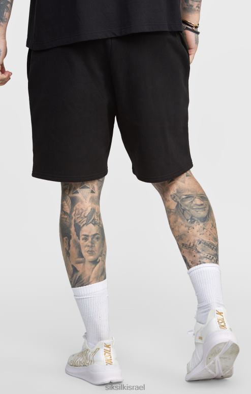 SikSilk גברים ג'וגר שחור קצר עם פסים D2LH2610 לבוש
