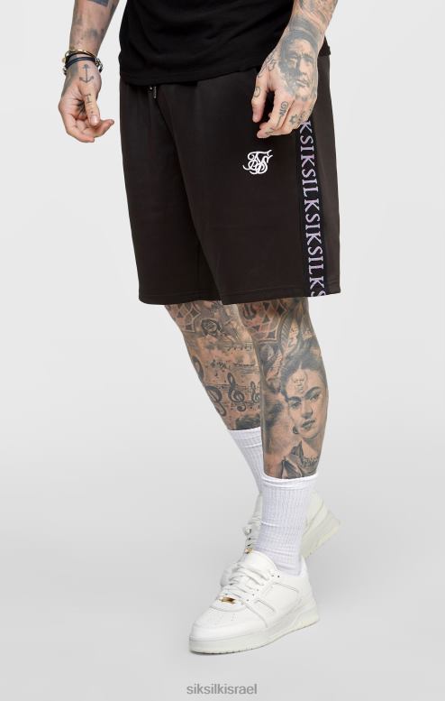 SikSilk גברים קצר מודבק בשחור D2LH2611 לבוש
