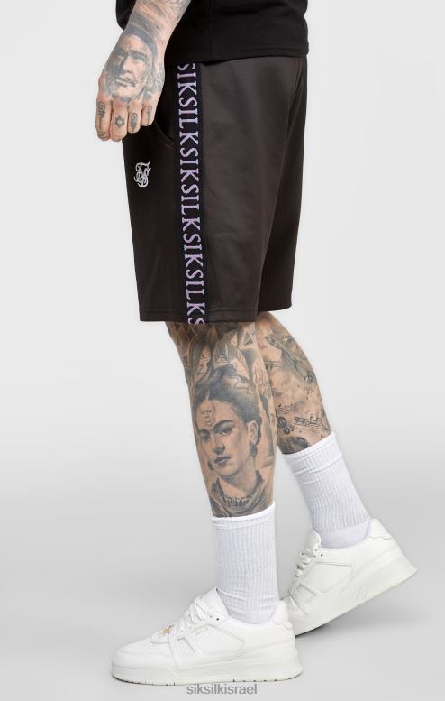 SikSilk גברים קצר מודבק בשחור D2LH2611 לבוש