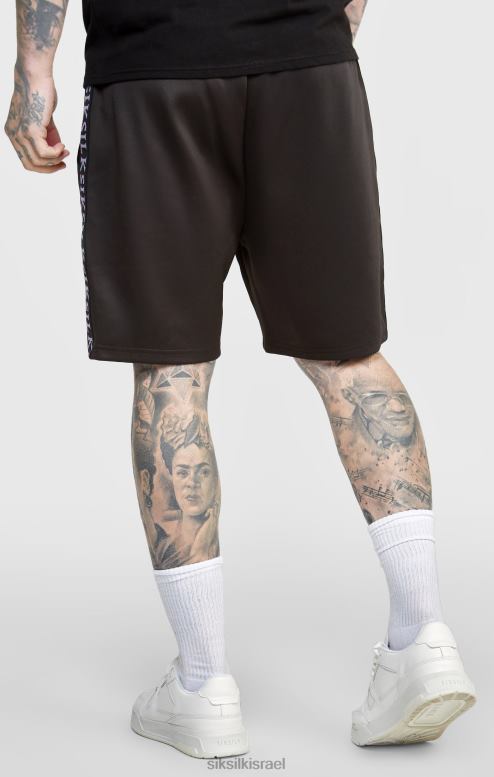 SikSilk גברים קצר מודבק בשחור D2LH2611 לבוש