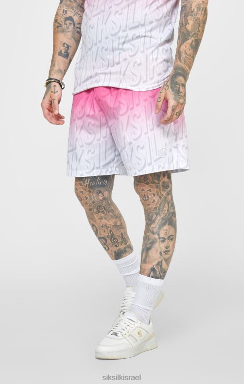 SikSilk גברים לוגו ורוד דהייה לשחות קצר D2LH2614 לבוש