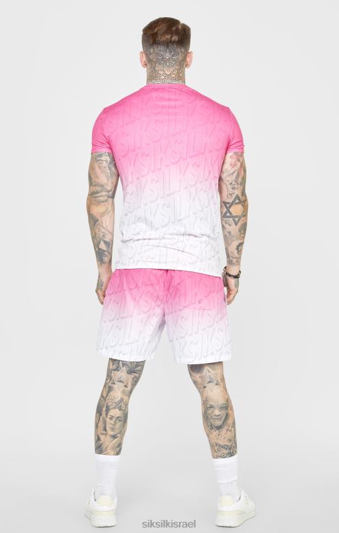 SikSilk גברים לוגו ורוד דהייה לשחות קצר D2LH2614 לבוש