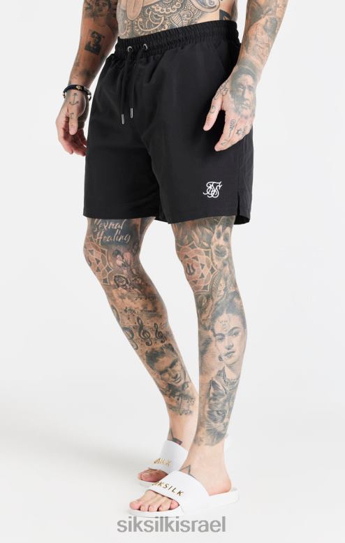 SikSilk גברים שחור חיוני לשחייה קצר D2LH2617 לבוש
