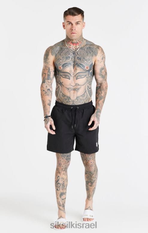 SikSilk גברים שחור חיוני לשחייה קצר D2LH2617 לבוש