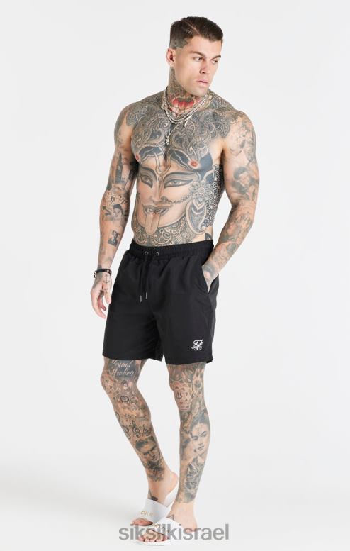 SikSilk גברים שחור חיוני לשחייה קצר D2LH2617 לבוש