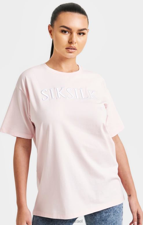 SikSilk נשים חולצת טריקו של החבר רקומה ורודה D2LH263 לבוש