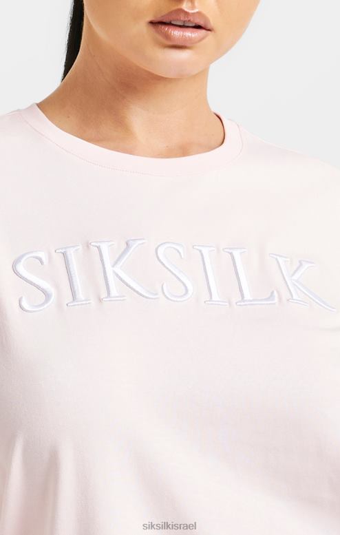 SikSilk נשים חולצת טריקו של החבר רקומה ורודה D2LH263 לבוש