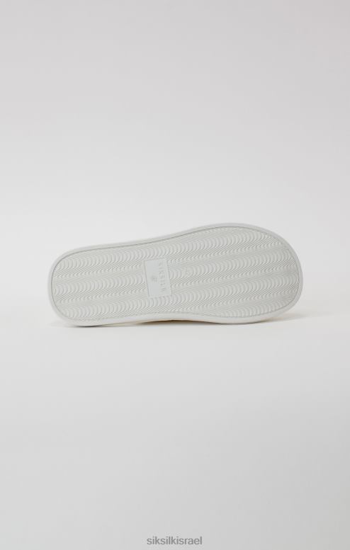 SikSilk גברים כפכף לבן עם לוגו רקום D2LH26 הַנעָלָה