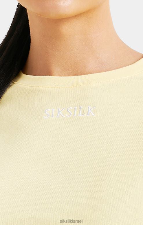 SikSilk נשים חולצת לוגו חוזר לימון D2LH270 לבוש