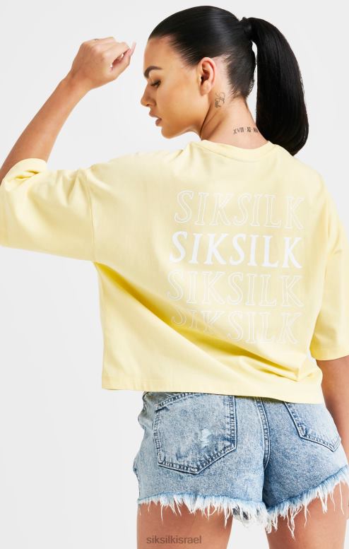 SikSilk נשים חולצת לוגו חוזר לימון D2LH270 לבוש