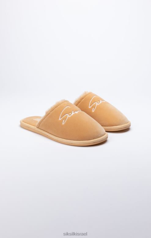 SikSilk גברים כפכף בז' עם לוגו רקום D2LH27 הַנעָלָה