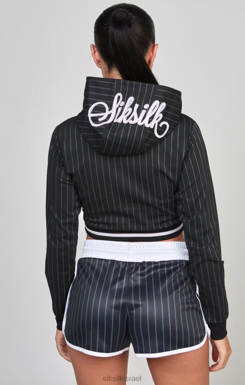 SikSilk נשים חלק עליון של מסלול קרופ שחור באוניברסיטה D2LH285 לבוש