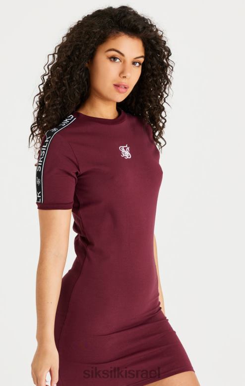 SikSilk נשים שמלת bodycon עם סרט בורדו D2LH2141 לבוש