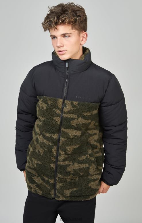 SikSilk בנים ז'קט פאפר של camo borg D2LH2297 לבוש