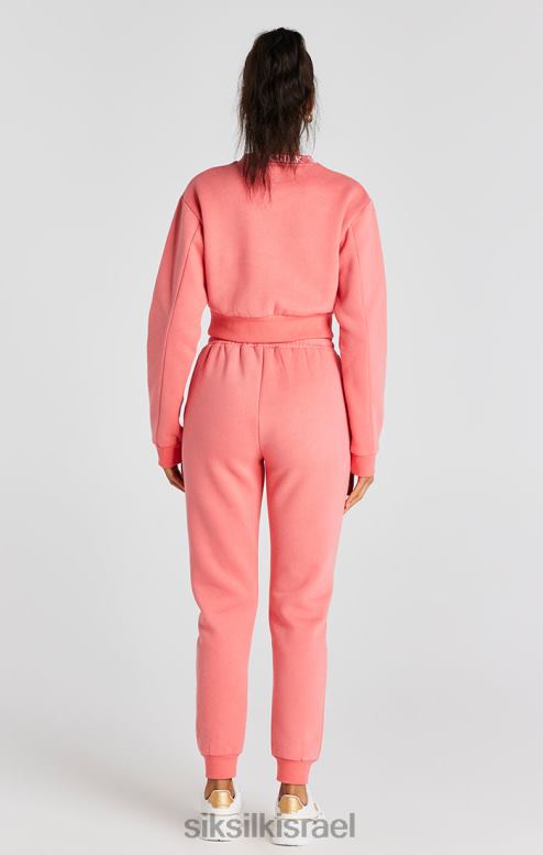 SikSilk נשים סווטשירט של צוות coral D2LH288 לבוש