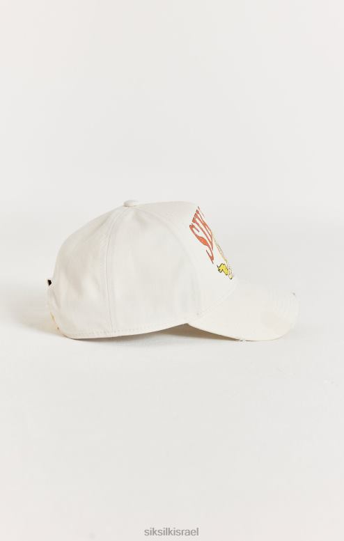 SikSilk לִשְׁנֵי הַמִינִים כובע משאית במצוקה ecru רטרו D2LH2240 אבזר