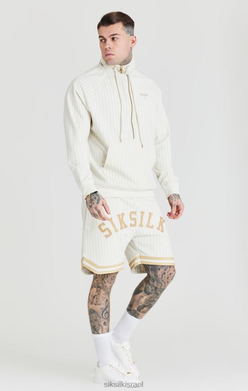 SikSilk גברים ecru רטרו חצי רוכסן רצועת משפך D2LH2438 לבוש