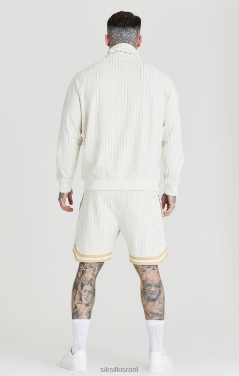 SikSilk גברים ecru רטרו חצי רוכסן רצועת משפך D2LH2438 לבוש