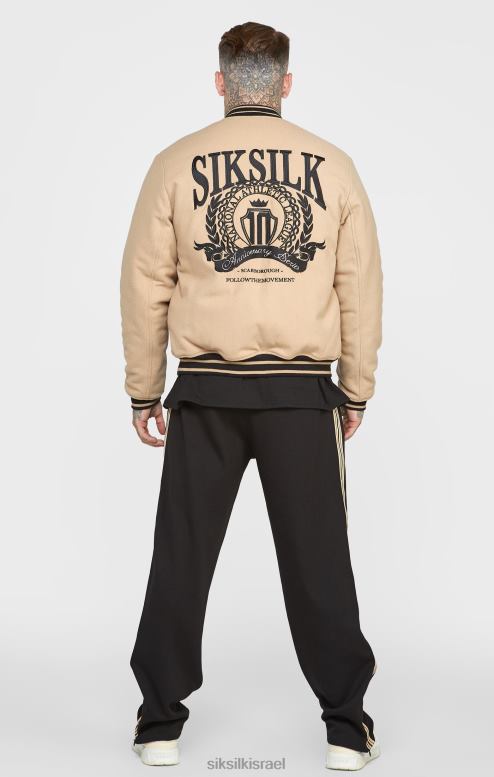 SikSilk גברים מעיל יובל ecru לאוניברסיטה D2LH2486 לבוש