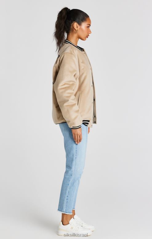 SikSilk גברים מעיל יובל ecru לאוניברסיטה D2LH2486 לבוש