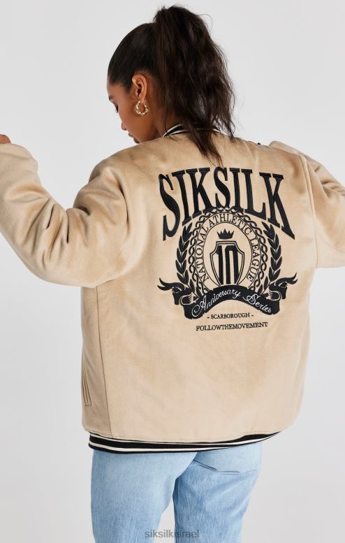 SikSilk גברים מעיל יובל ecru לאוניברסיטה D2LH2486 לבוש