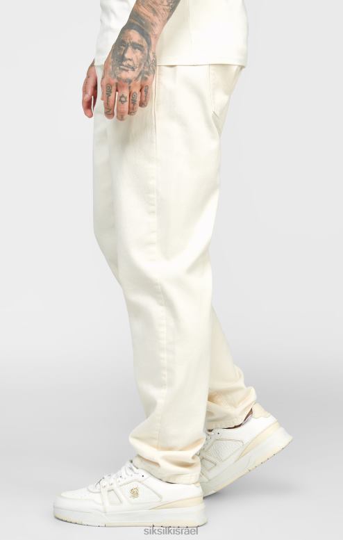 SikSilk גברים ecru ג'ינס ג'ינס בגזרה רגועה D2LH2545 לבוש
