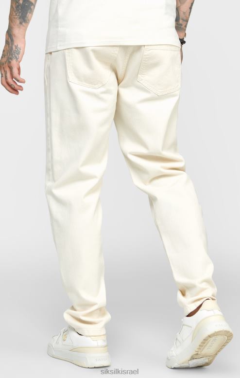 SikSilk גברים ecru ג'ינס ג'ינס בגזרה רגועה D2LH2545 לבוש