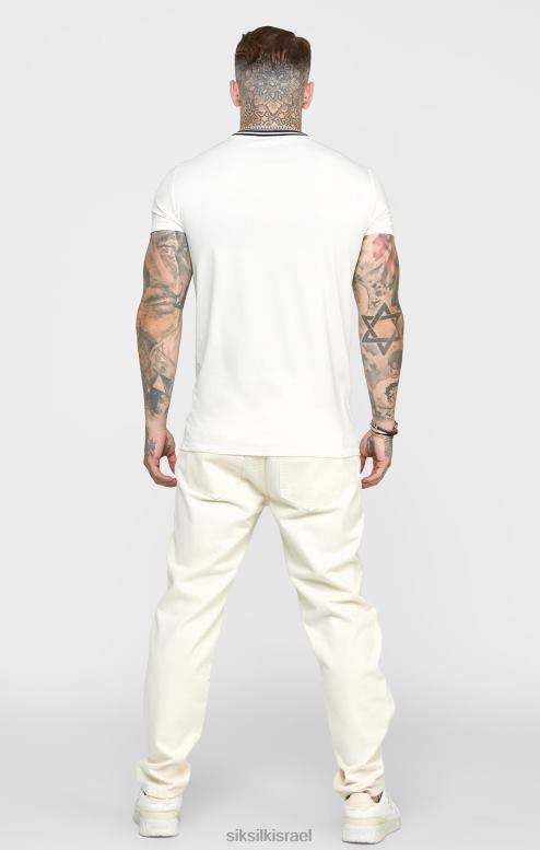 SikSilk גברים ecru ג'ינס ג'ינס בגזרה רגועה D2LH2545 לבוש