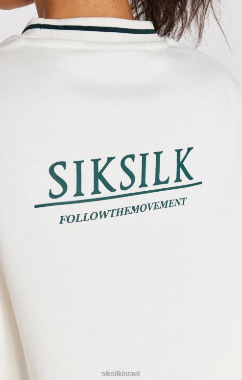SikSilk נשים סווטשירט ecru crop D2LH278 לבוש