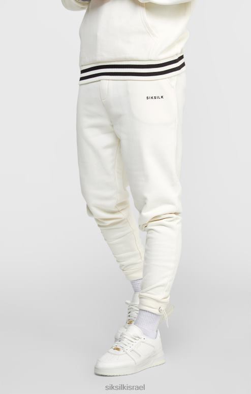 SikSilk גברים ecru jogger עם פס מותניים D2LH2519 לבוש