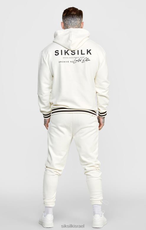 SikSilk גברים ecru jogger עם פס מותניים D2LH2519 לבוש