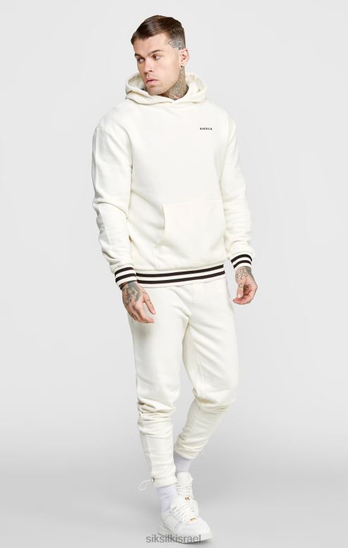 SikSilk גברים ecru jogger עם פס מותניים D2LH2519 לבוש