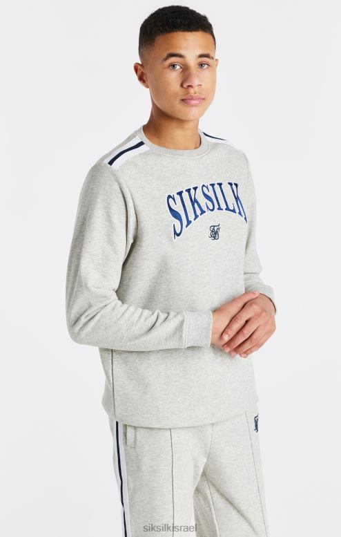 SikSilk בנים סווטשירט גריי marl ורסיטי צוות D2LH2296 לבוש