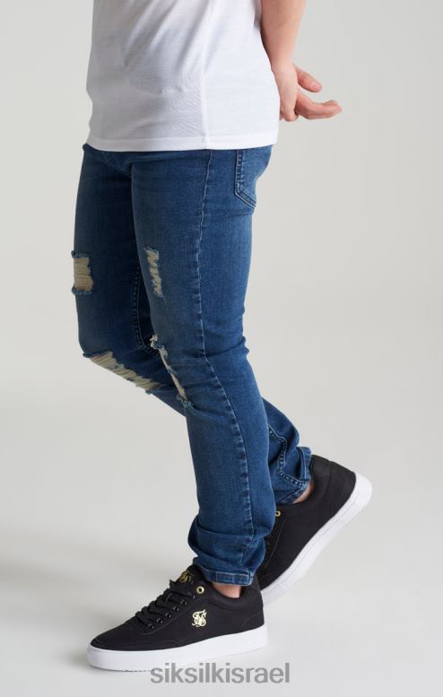 SikSilk בנים ג'ינס דק דנים במצוקה של midstone D2LH2309 לבוש