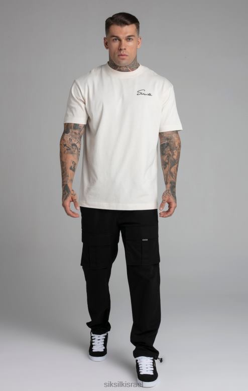 SikSilk גברים מכנסי קרגו שחורים ripstop D2LH2512 לבוש