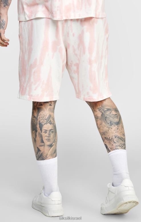 SikSilk גברים ורוד tie dye jogger קצר D2LH2574 לבוש