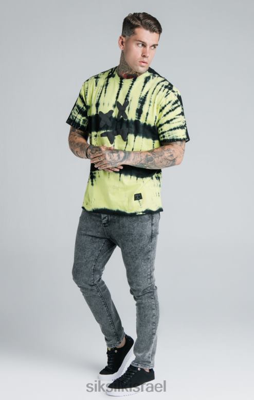 SikSilk x גברים סטיב אוקי ג'ינס רופף שחור D2LH2561 לבוש