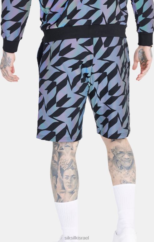 SikSilk x גברים מסי שחור ססגוני קצר D2LH2580 לבוש