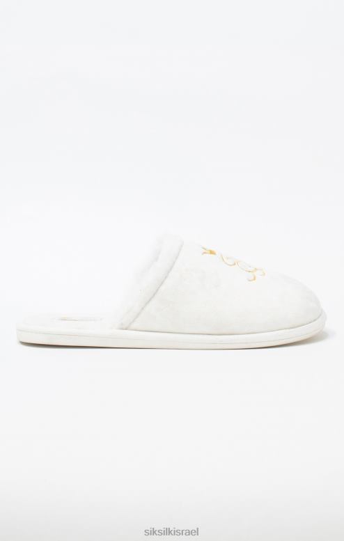 SikSilk x גברים נעלי בית לבנים של מסי D2LH28 הַנעָלָה