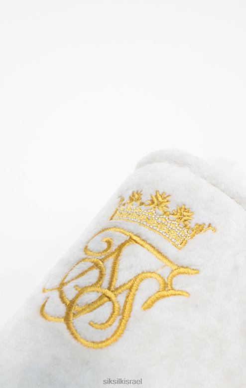 SikSilk x גברים נעלי בית לבנים של מסי D2LH28 הַנעָלָה