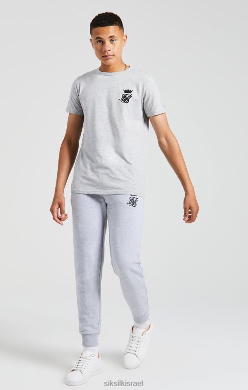 SikSilk x בנים חולצת כושר של messi grey marl D2LH2281 לבוש