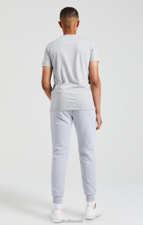 SikSilk x בנים חולצת כושר של messi grey marl D2LH2281 לבוש